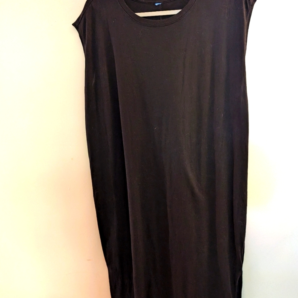 Old Navy sleeveless maxi column dress, XXL, black